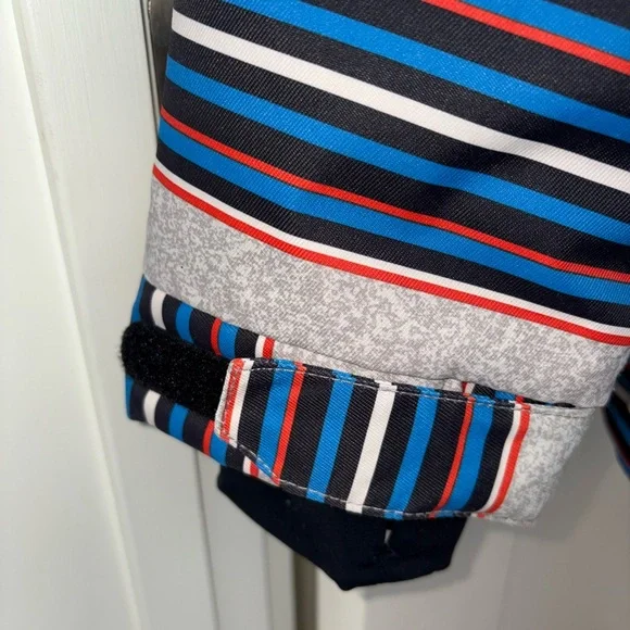 Orage stripe snowboard jacket boy's sz L (12) NWOT